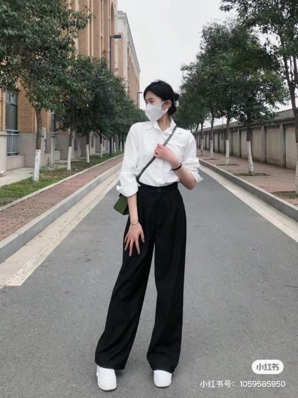 Set đồ đi học cho sinh viên nữ phong cách preppy.