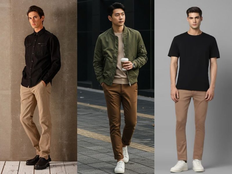 Phối đồ quần kaki nam phong cách Hàn Quốc