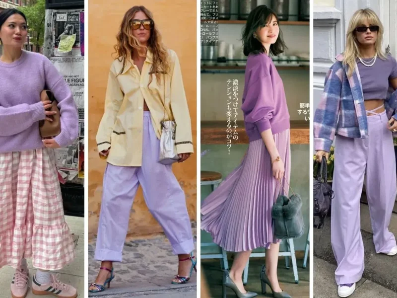 Tím pastel phối với màu gì