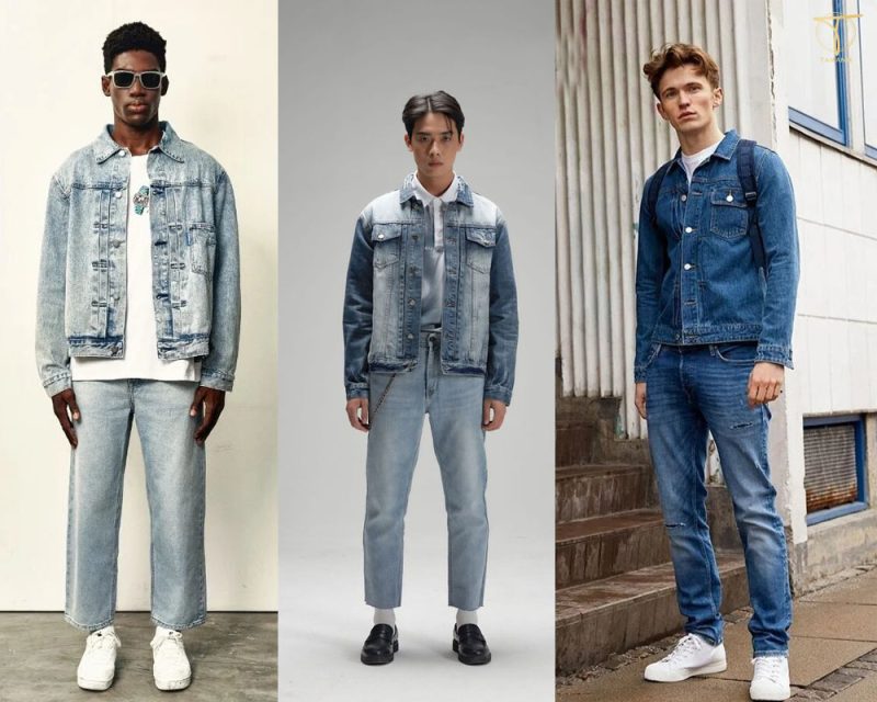 Phối đồ quần jean ống đứng nam và blazer