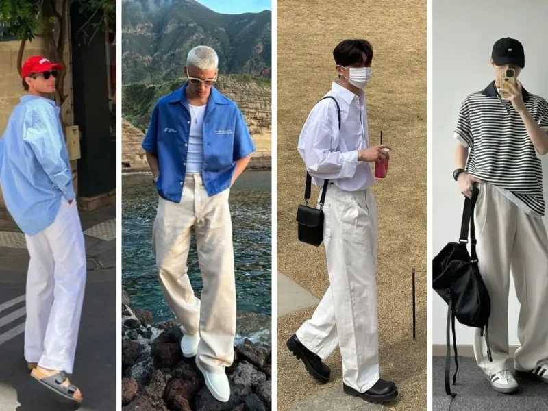 Phối đồ với quần jean trắng nam và áo polo