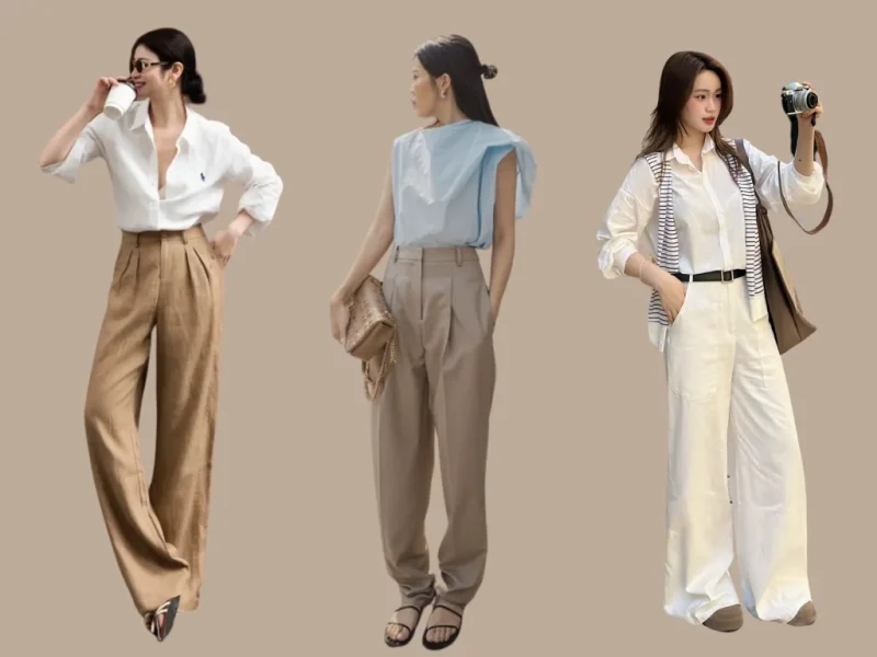 Phối đồ với quần kaki nữ công sở