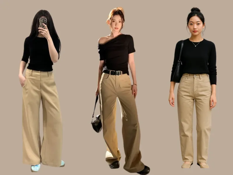 phối đồ với quần âu nữ cho người hông to