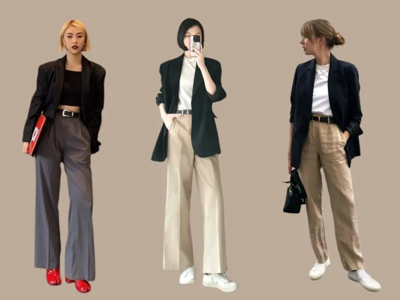 Phối đồ với quần kaki nữ và áo croptop