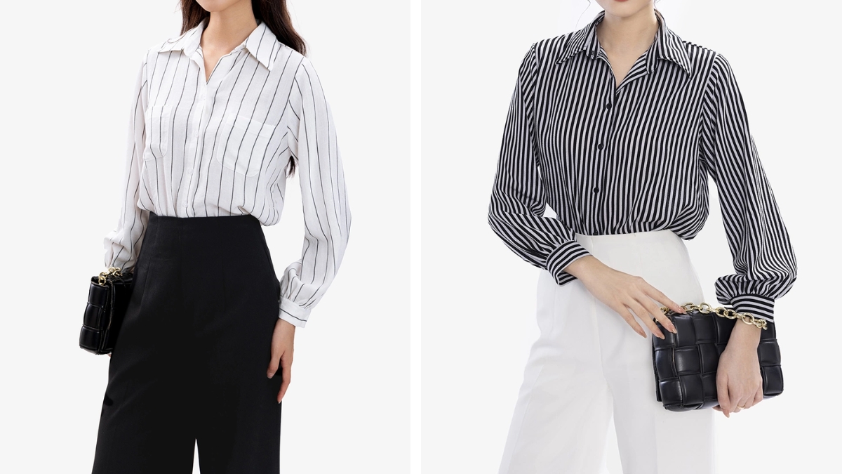 Phối đồ với áo sơ mi trắng nữ và phụ kiện