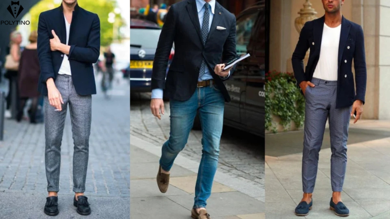 Phối đồ giày lười nam với quần kaki