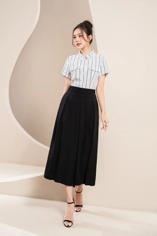 Set đồ quần giả váy dài cùng áo blazer