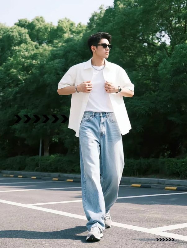 Phối đồ với quần jean ống đứng nam và áo sweater