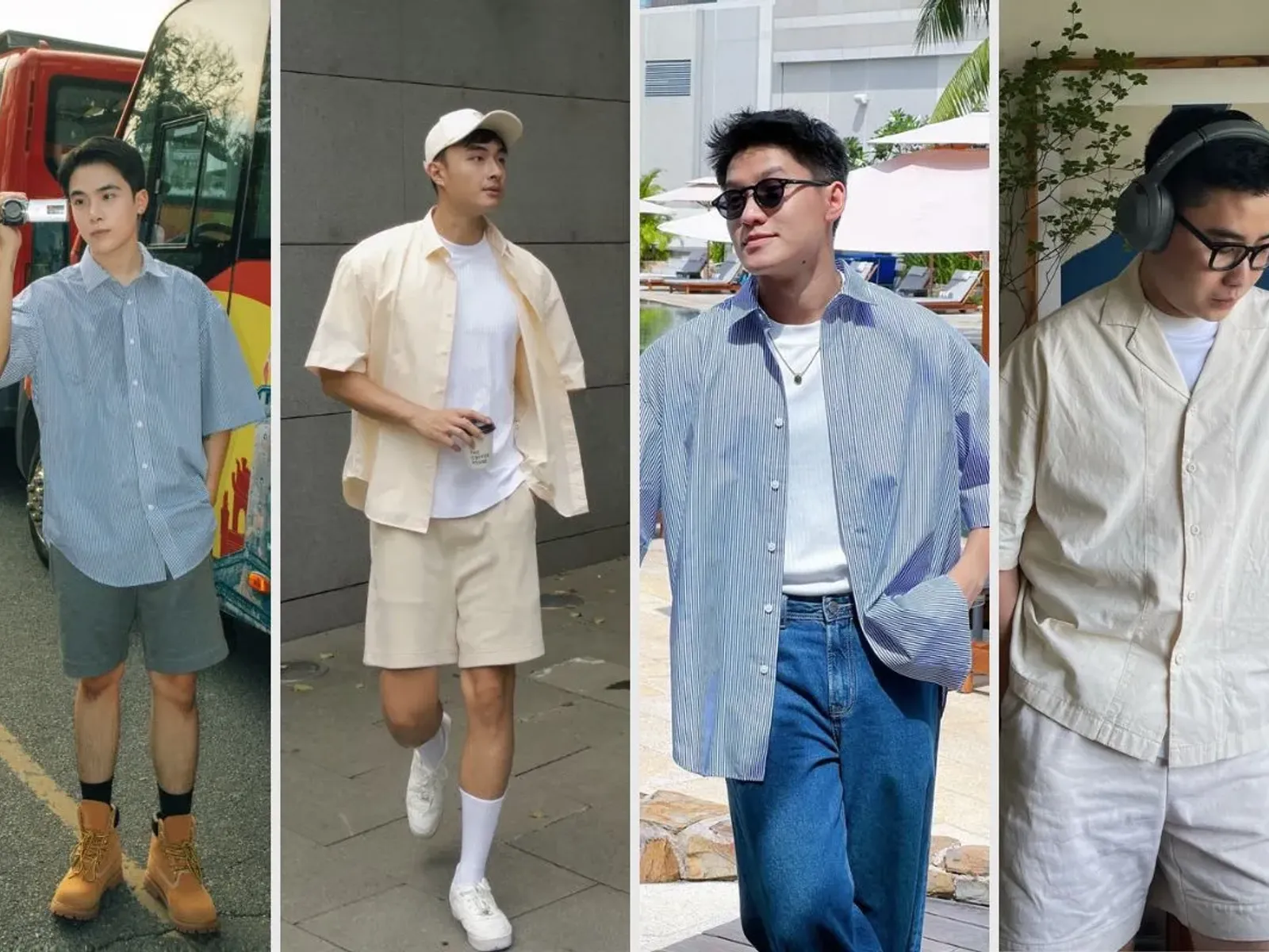 Phối đồ với áo sơ mi kẻ sọc nam cho người mập