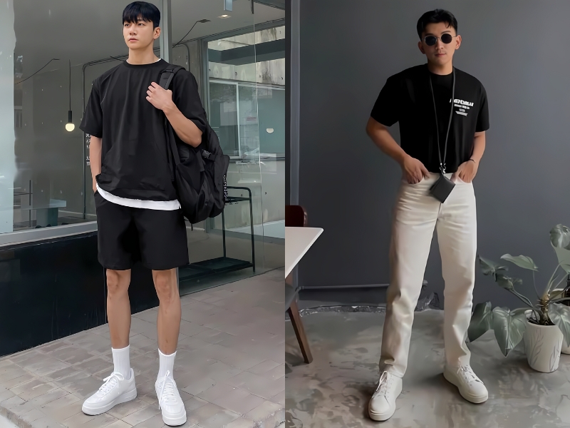phối đồ tương phản cho da ngăm