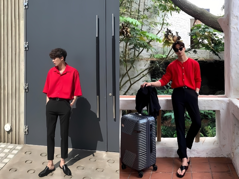 phối đồ monochrome cho da ngăm