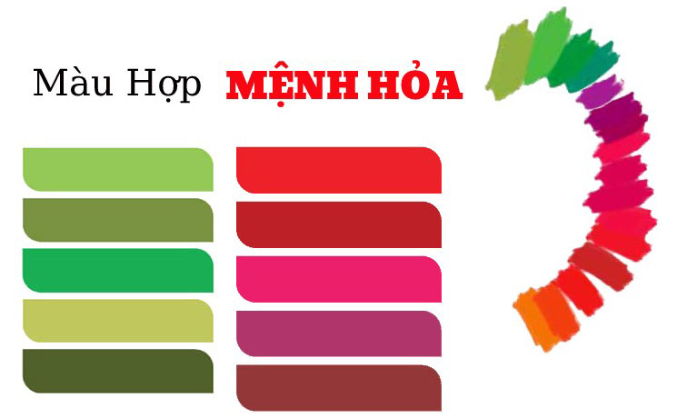 Bảng màu hợp mệnh hỏa giúp thu hút tài lộc