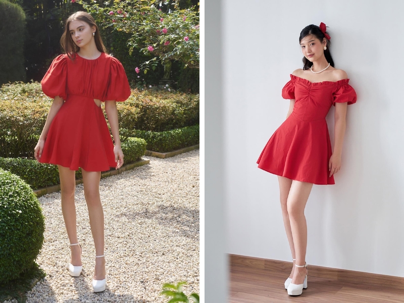 cách phối đồ màu đỏ cho da ngăm