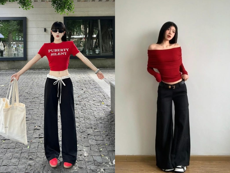 da ngăm mặc màu đỏ được không