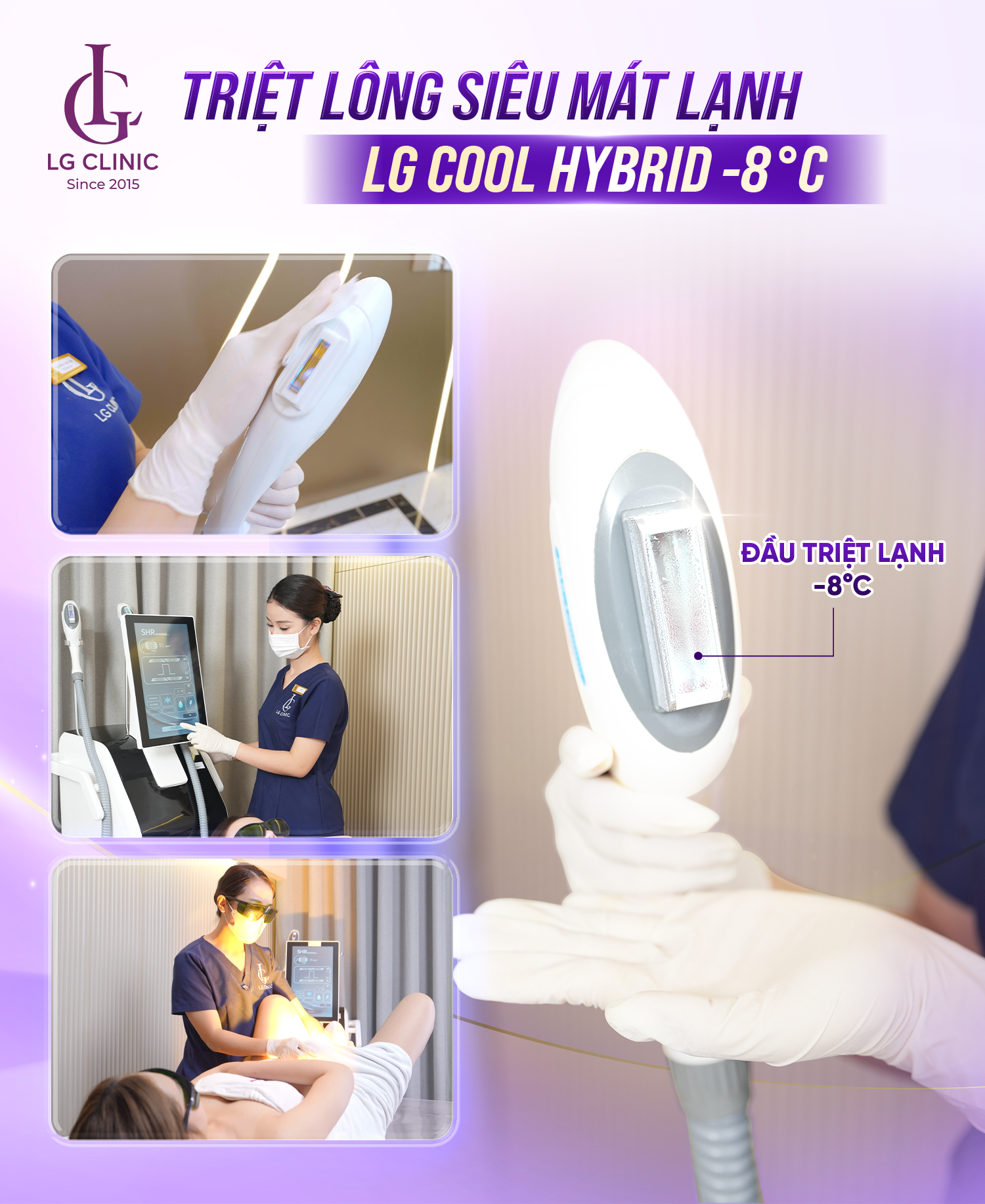 Quy trình triệt lông đảm bảo an toàn và vệ sinh tại LG Clinic