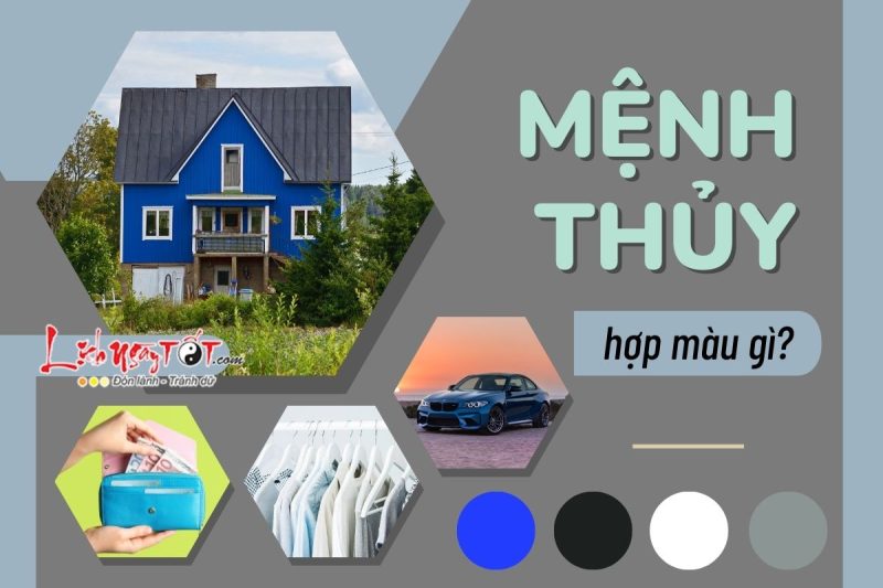 Màu sơn nhà hợp mệnh Thủy