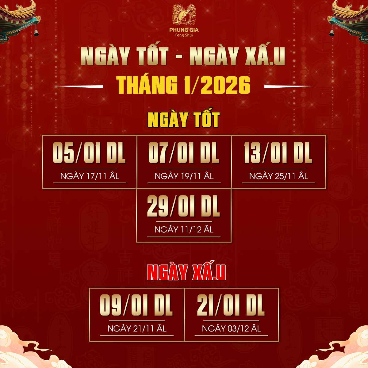 Ngày đẹp tháng 1/2026