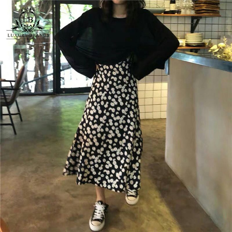chân váy hoa cho người lùn