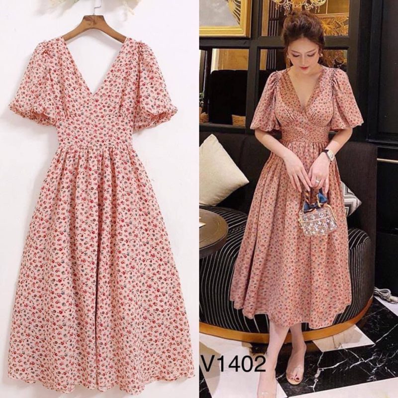 phối đồ hẹn hò với chân váy hoa