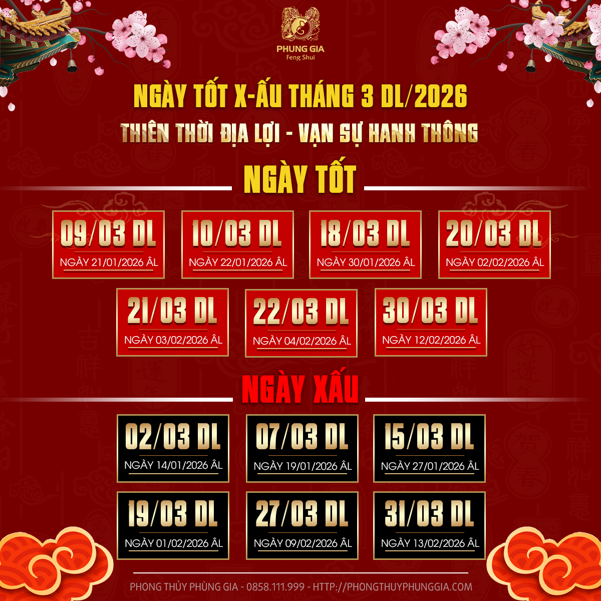 lịch cắt tóc tháng 3 2026