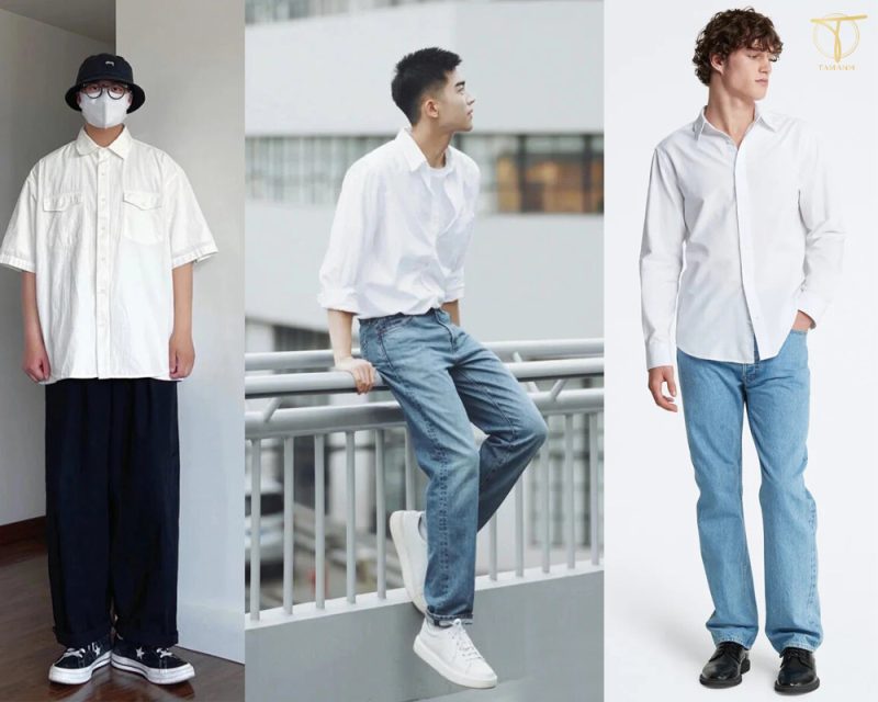 Cách phối đồ với quần ống rộng nam