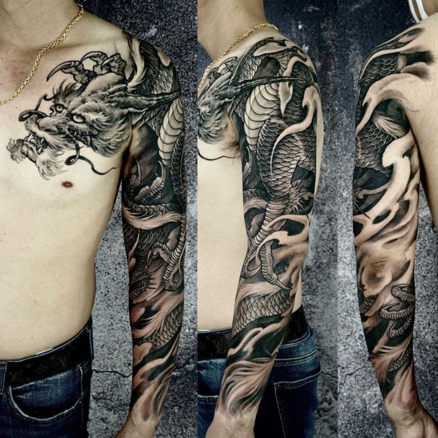 hình xăm cánh tay nữ