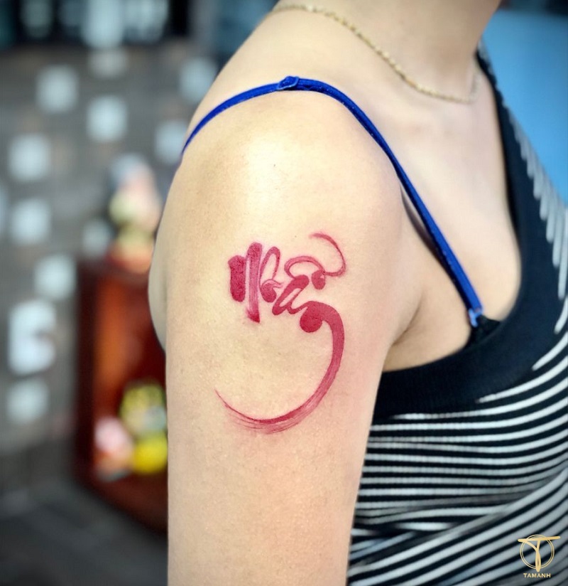 xăm chữ mini