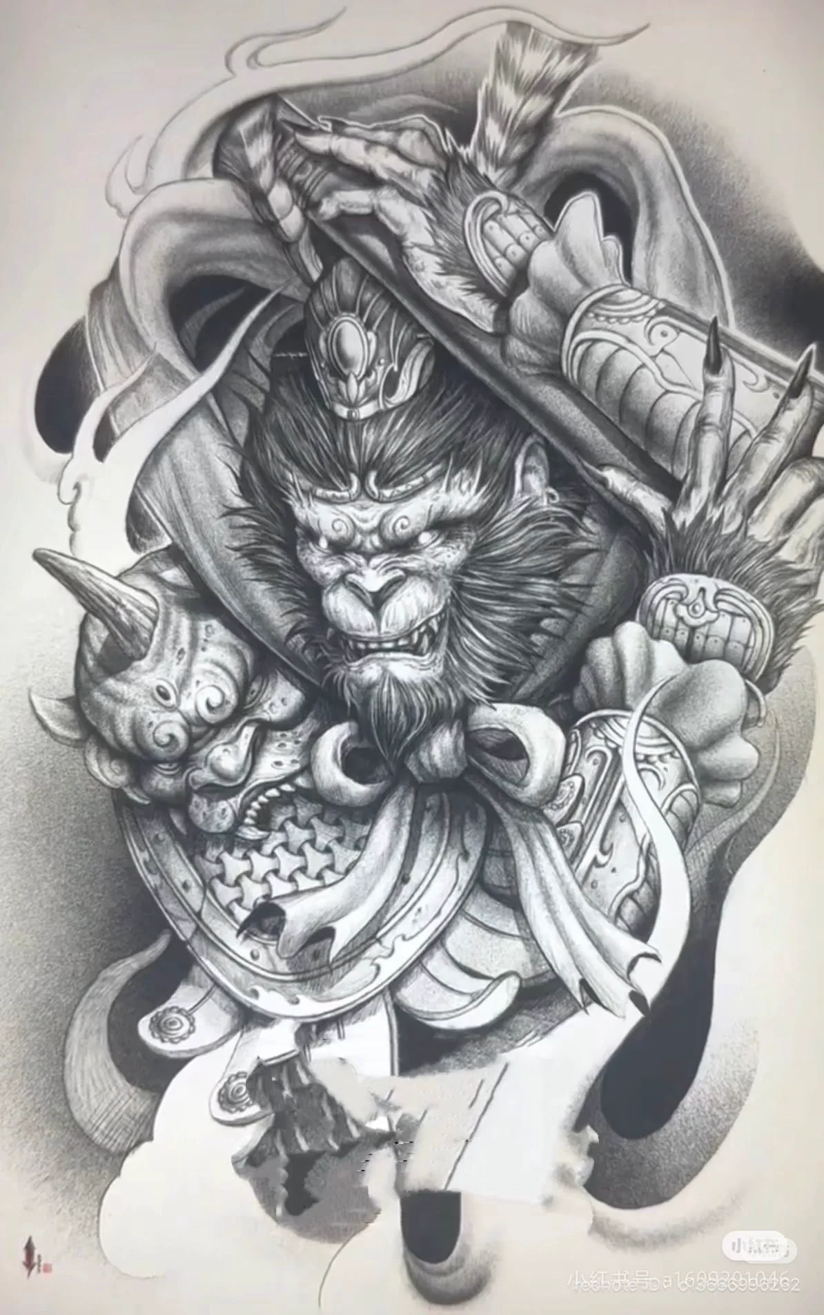 hình xăm con khỉ đẹp