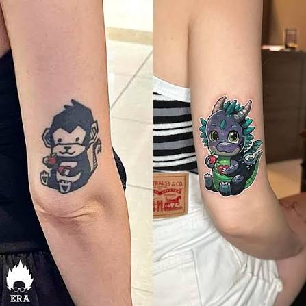 hình xăm con khỉ 3d