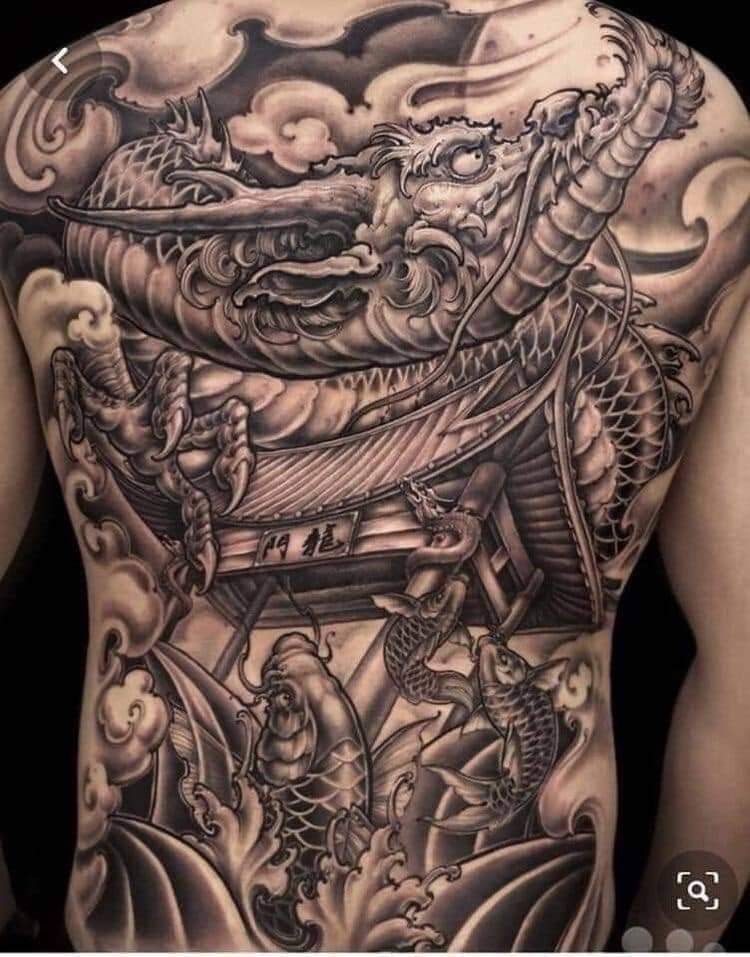 hình xăm cửu long di quan