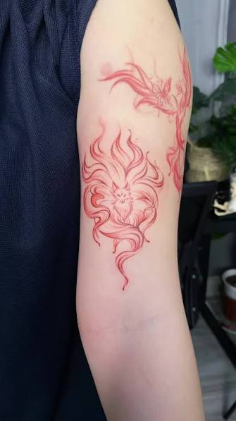 hình xăm cửu vĩ hồ ở lưng