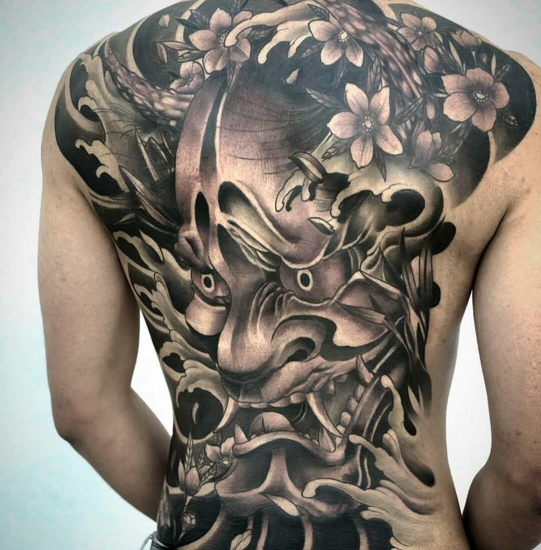hình xăm full lưng nam