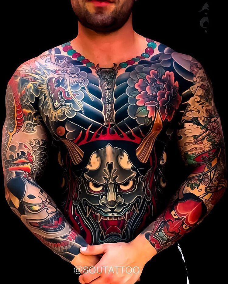 hình xăm full ngực đẹp
