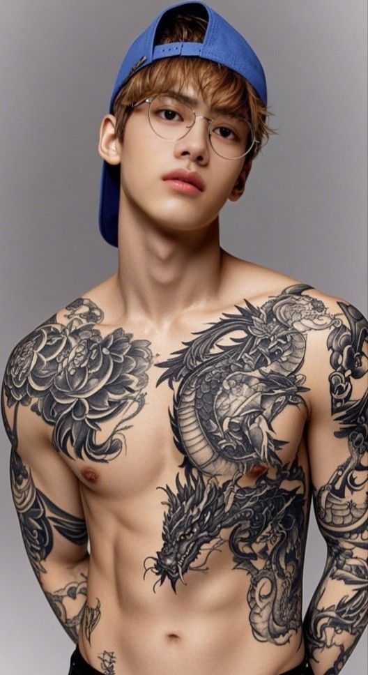 hình xăm full ngực