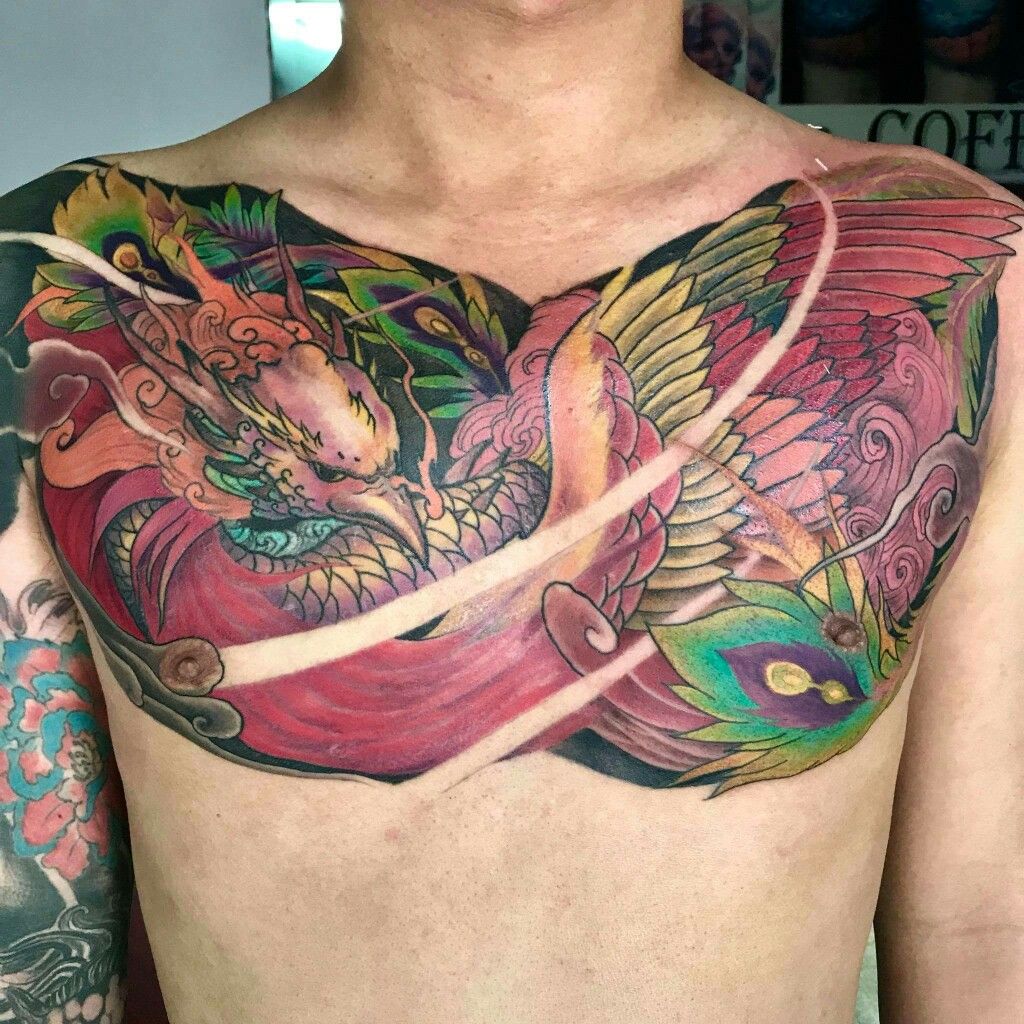 hình xăm full ngực đẹp