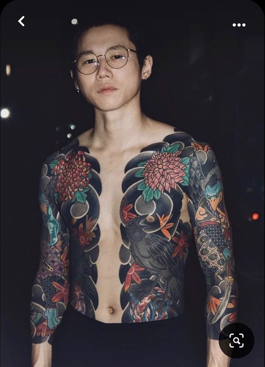 hình xăm full ngực đẹp