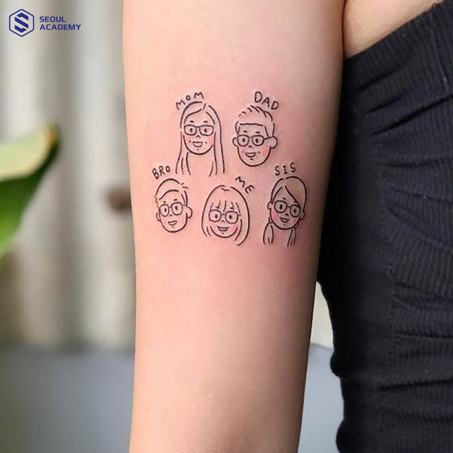 hình xăm gia đình là tất cả