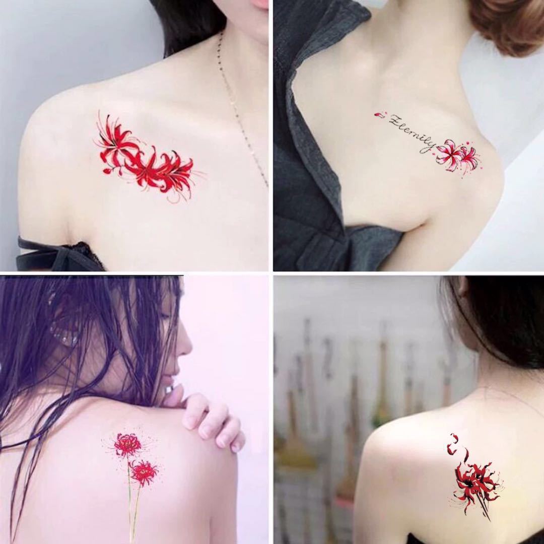 hoa bỉ ngạn hình xăm