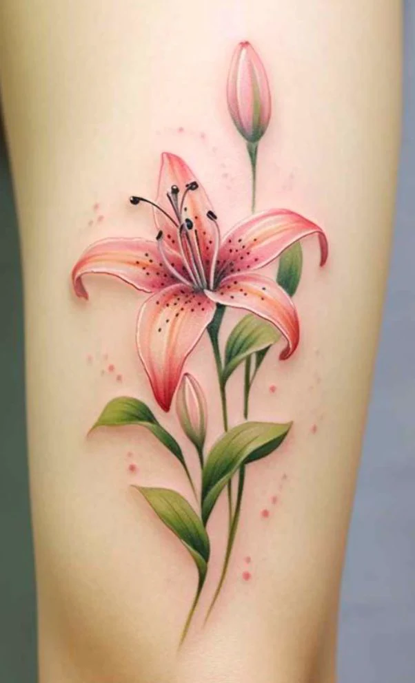 hình xăm hoa ly đẹp