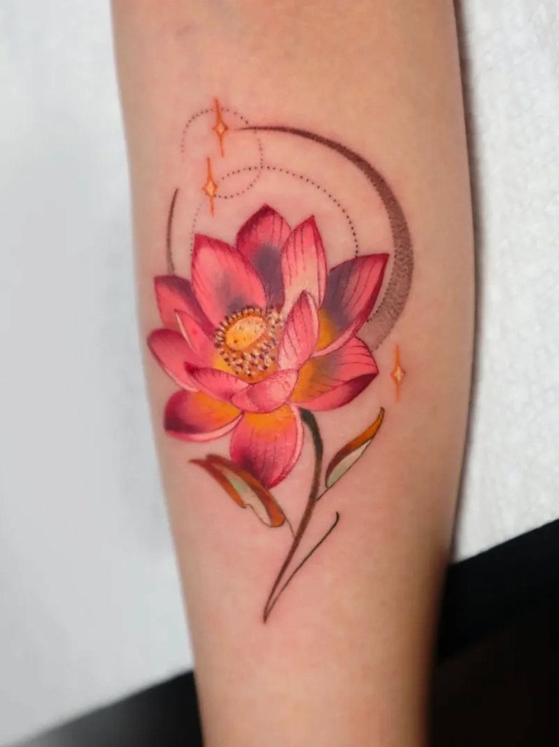 hình xăm hoa sen