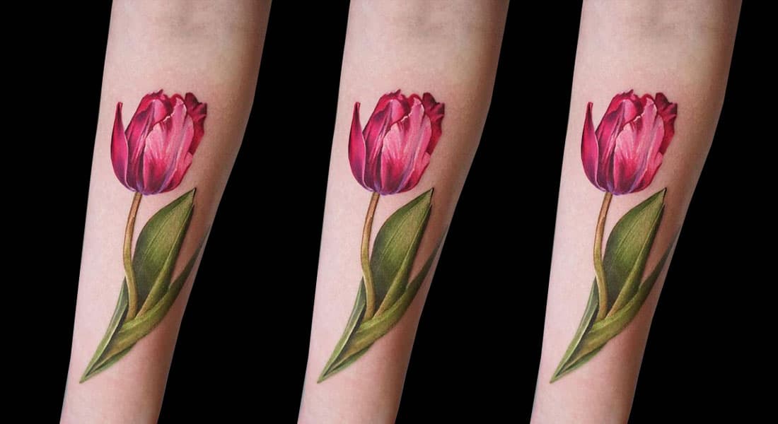 hình xăm hoa tulip