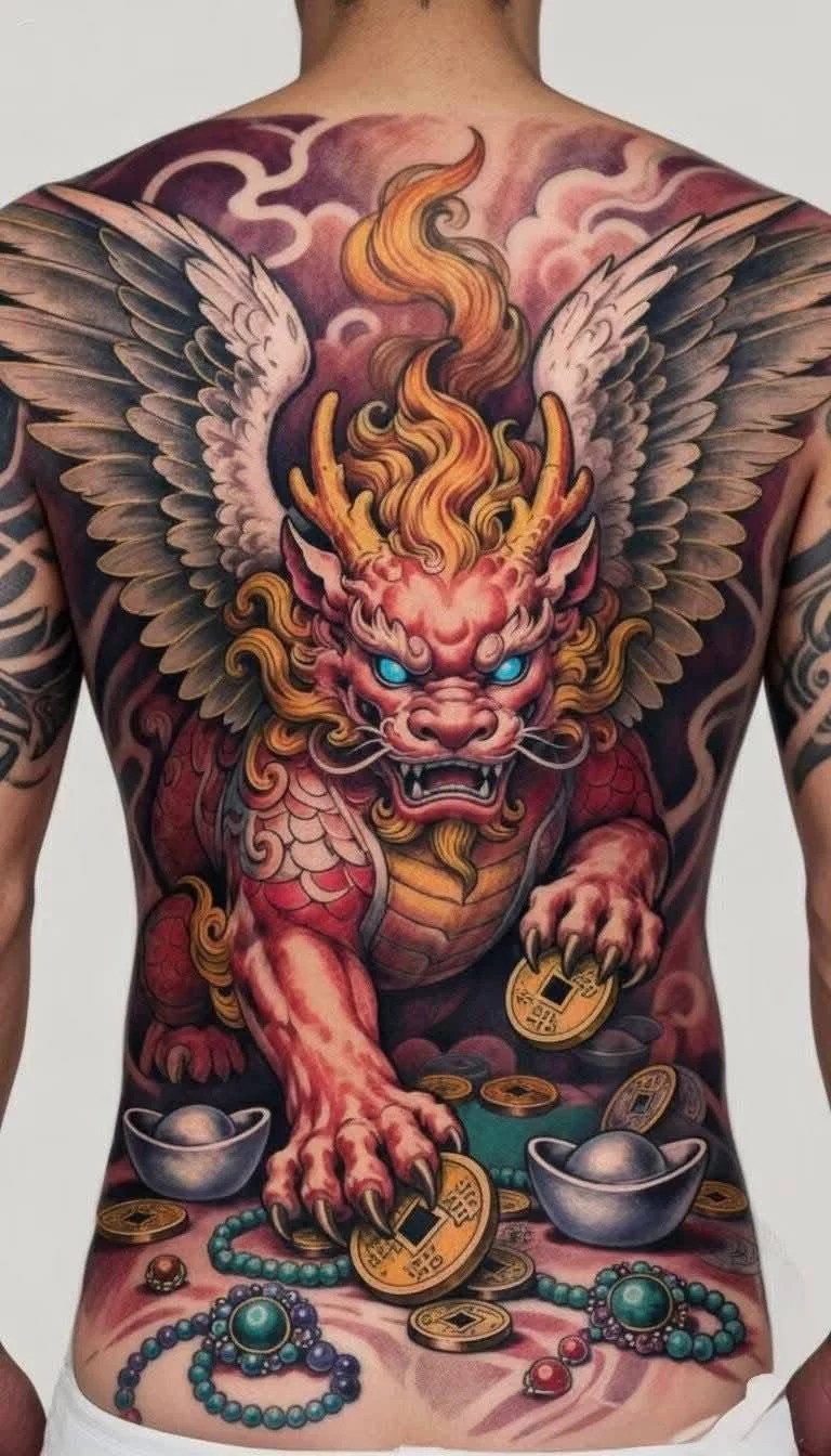 mẫu hình xăm kỳ lân