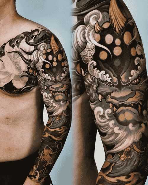 tattoo kỳ lân bắp tay