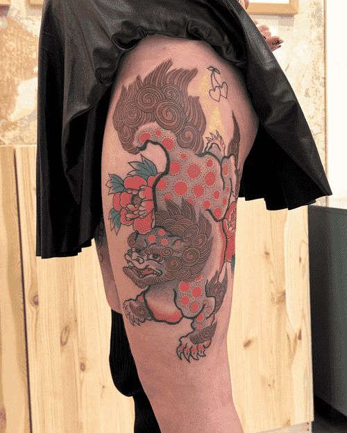 hình xăm đầu kỳ lân đẹp