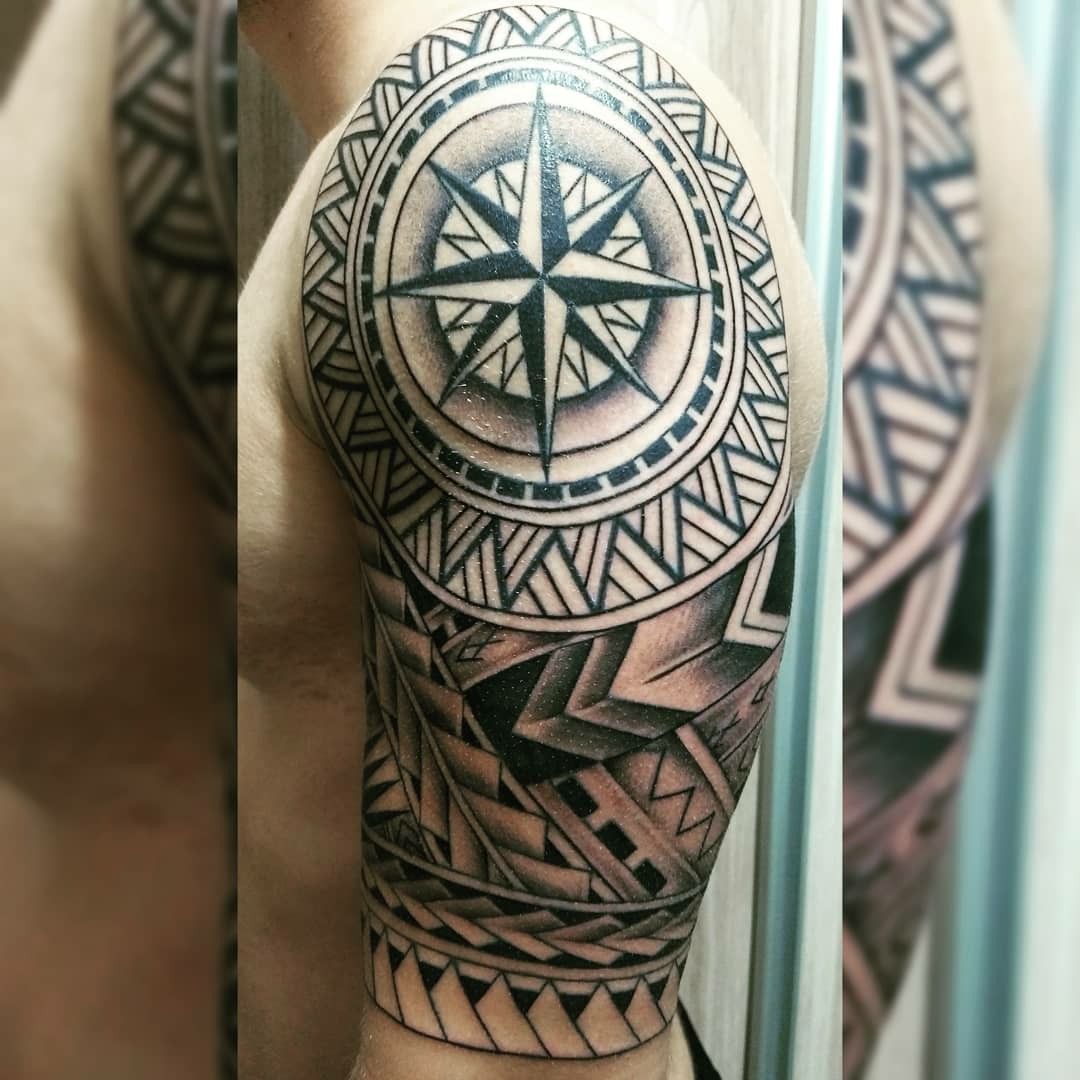 hình xăm maori cánh tay