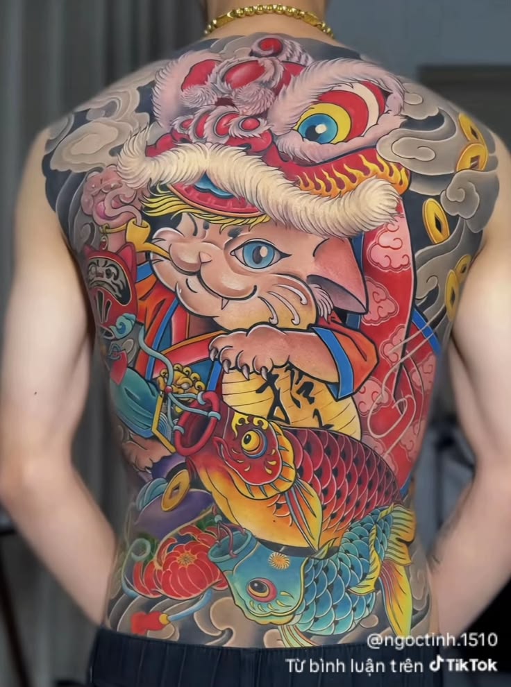 hình xăm mèo thần tài