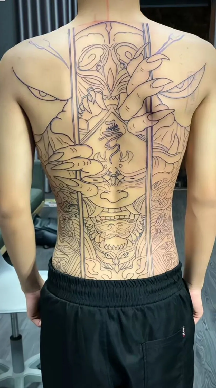 hình xăm nửa phật nửa quỷ