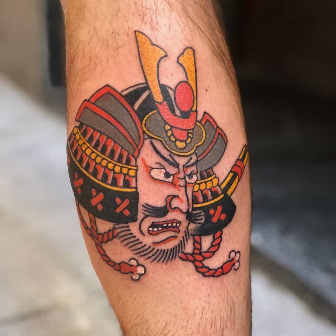 hình xăm rồng và samurai