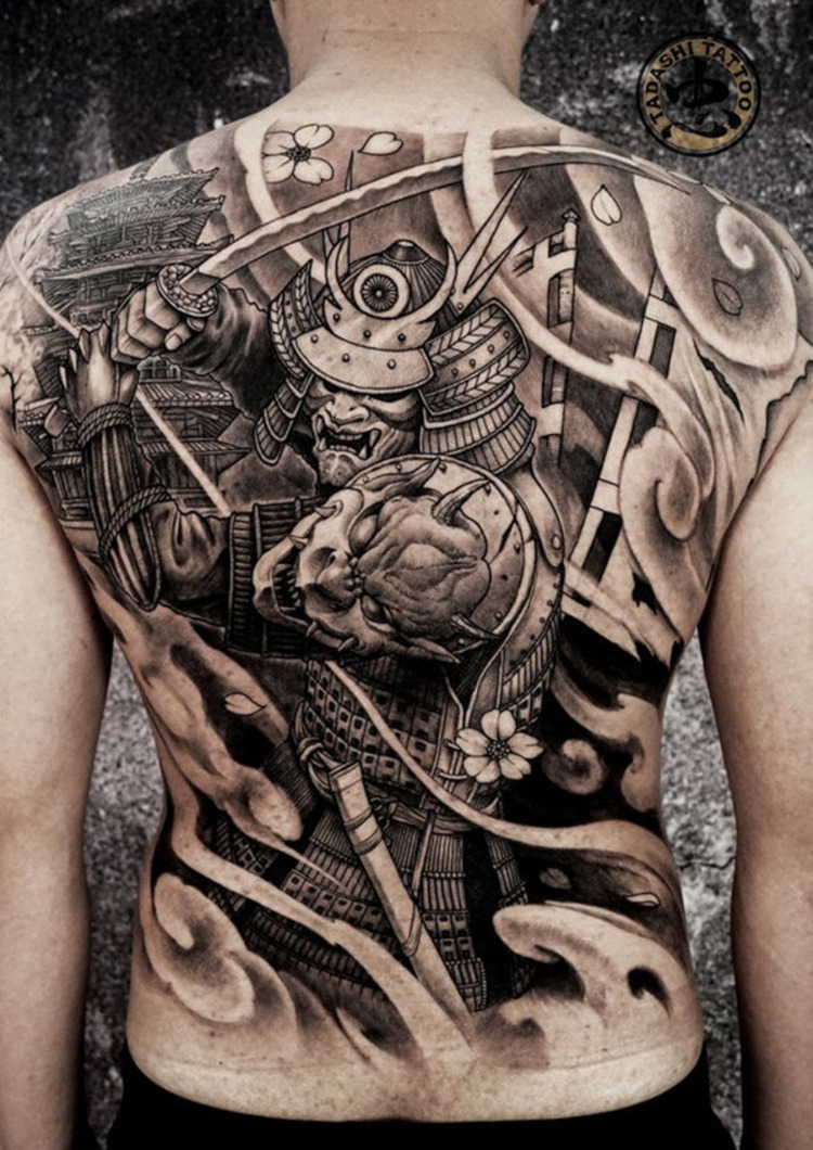 mẫu hình xăm samurai