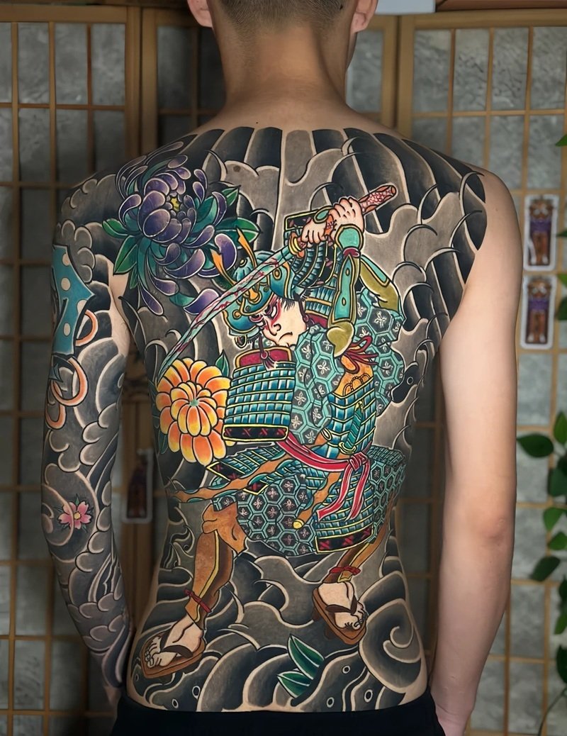 hình xăm samurai nhật cổ